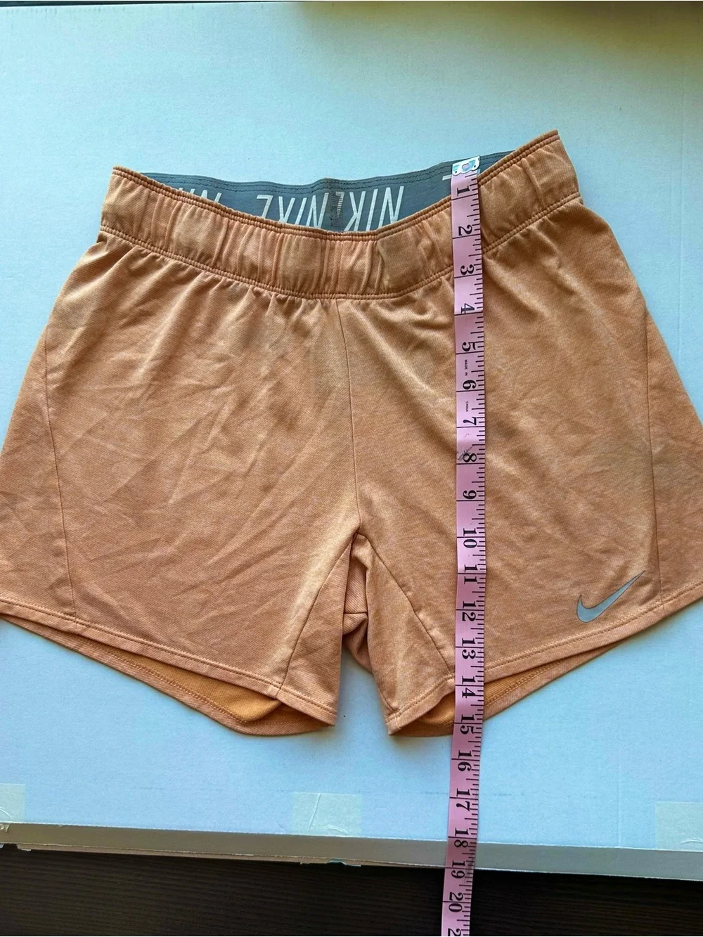 Nike Peach and Gray Performance Athletic Shorts Dri-FIT Running Gym Women